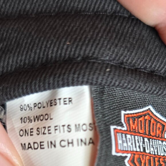 HARLEY-DAVIDSON Womens Newsboy Trendsetter Black/Gray Cap OSFA - Picture 8 of 8